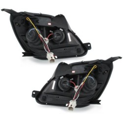 Φανάρια εμπρός led για Ford Fiesta (2002-2005) - μαύρα , με λάμπες (Η1) - σετ 2τμχ. Φανάρια εμπρός led για Ford Fiesta (2002-2005) - μαύρα , με λάμπες (Η1) - σετ 2τμχ.