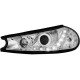 Φανάρια εμπρός led για Ford Mondeo (1996-2000) - χρωμίου , με λάμπες (Η1) - σετ 2τμχ.