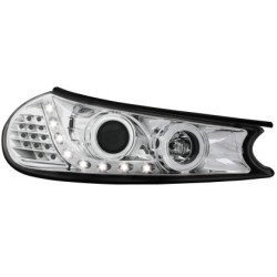 Φανάρια εμπρός led για Ford Mondeo (1996-2000) - chrome , με λάμπες (Η1) - σετ 2τμχ.