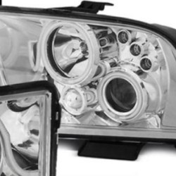 Φανάρια εμπρός led angel eyes για Ford Mustang (2004-2009) , με λάμπες (Η1) - σετ 2τμχ. Φανάρια εμπρός led angel eyes για Ford Mustang (2004-2009) , με λάμπες (Η1) - σετ 2τμχ.