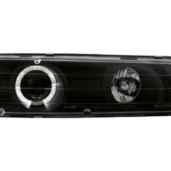 Φανάρια εμπρός angel eyes για Honda Prelude (1992-1996) - μαύρα , με λάμπες (Η1) - σετ 2τμχ.