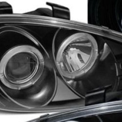 Φανάρια εμπρός angel eyes για Mazda MX 3 (1991-1998) , μαύρα , με λάμπες (Η1) - σετ 2τμχ.