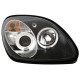 Φανάρια εμπρός angel eyes για Mercedes R170 SLK (1996-2004) , μαύρα , με λάμπες (Η1) - σετ 2τμχ.