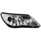 Φανάρια εμπρός led για Vw Tiguan (2007-2011) , chrome , με λάμπες (Η1) - σετ 2τμχ.