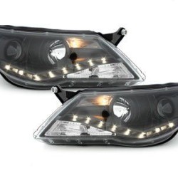 Φανάρια εμπρός led για Vw Tiguan (2007-2011) , black , με λάμπες (Η1) - σετ 2τμχ. Φανάρια εμπρός led για Vw Tiguan (2007-2011) , black , με λάμπες (Η1) - σετ 2τμχ.