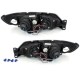 Φανάρια εμπρός angel eyes για Peugeot 306 (1993-1997) , μαύρα , με λάμπες (Η1) - σετ 2τμχ.