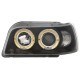 Φανάρια εμπρός angel eyes για Renault Clio I (1990-1996) - μαύρα , με λάμπες (Η1) - σετ 2τμχ.