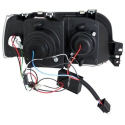 Φανάρια εμπρός led για Renault Clio (1996-1998) - μαύρα , με λάμπες (Η1) - σετ 2τμχ. Φανάρια εμπρός led για Renault Clio (1996-1998) - μαύρα , με λάμπες (Η1) - σετ 2τμχ.