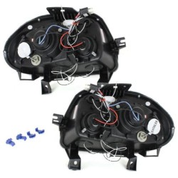 Φανάρια εμπρός angel eyes για Renault Clio 2 (1998-2001) - μαύρα , με λάμπες (Η1) - σετ 2τμχ. Φανάρια εμπρός angel eyes για Renault Clio 2 (1998-2001) - μαύρα , με λάμπες (Η1) - σετ 2τμχ.