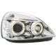 Φανάρια εμπρός angel eyes για Renault Clio MK3 (2001-2005) - chrome , με λάμπες (Η1) - σετ 2τμχ.