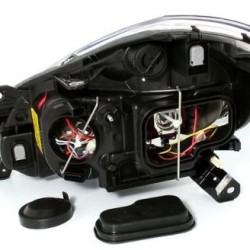 Φανάρια εμπρός angel eyes για Renault Clio ΙΙΙ (2005+) - μαύρα , χωρίς λάμπες (Η7) - σετ 2τμχ.