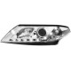 Φανάρια εμπρός led για Renault Laguna (2001-2005) - chrome , με λάμπες (Η1) - σετ 2τμχ.