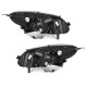 Φανάρια εμπρός led για Renault Twingo (2007+) - μαύρα , με λάμπες (Η1) - σετ 2τμχ.
