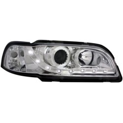 Φανάρια εμπρός led για Volvo S /V40 (1997-2000) - chrome , με λάμπες (Η1) - σετ 2τμχ.