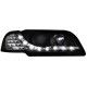 Φανάρια εμπρός led για Volvo S /V40 (1997-2000) - black , με λάμπες (Η1) - σετ 2τμχ.