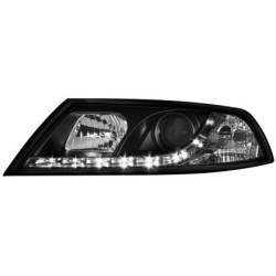 Φανάρια εμπρός led για Skoda Octavia (2004-2009) , μαύρα , χωρίς λάμπες (Η7) - σετ 2τμχ.