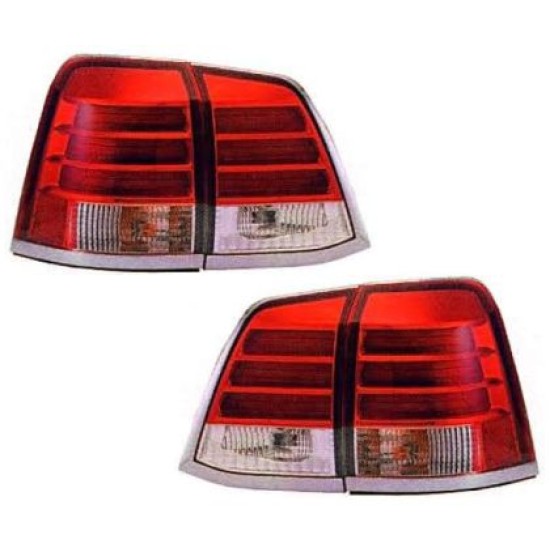 Πίσω φανάρια led για Toyota Land Cruiser  J200 (2007+) - chrome - σετ 2τμχ.