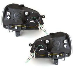 Φανάρια εμπρός led για Vw Polo 9N2 (2005-2009) - μαύρα , με λάμπες (Η1) - σετ 2τμχ. Φανάρια εμπρός led για Vw Polo 9N2 (2005-2009) - μαύρα , με λάμπες (Η1) - σετ 2τμχ.