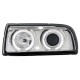 Φανάρια εμπρός angel eyes για Vw Vento (1991-1998) - chrome , με λάμπες (Η1) - σετ 2τμχ.