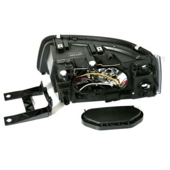 Φανάρια εμπρός για Vw Transporter T5 (2003-2009) - μαύρα ,  χωρίς  λάμπες (Η1) - σετ 2τμχ.