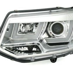 Φανάρια εμπρός led για Vw Transporter T5 (2003-2009) - chrome , με λάμπες (Η1) - σετ 2τμχ. Φανάρια εμπρός led για Vw Transporter T5 (2003-2009) - chrome , με λάμπες (Η1) - σετ 2τμχ.