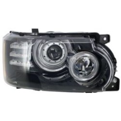 Φανάρια εμπρός led angel eyes για Land Rover Vogue ((2002-2009) - μαύρα , με λάμπες (Η1) - σετ 2τμχ.