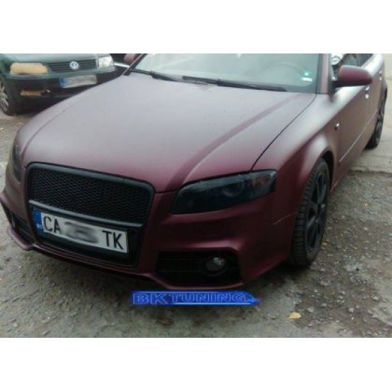 Προφυλακτήρας εμπρός για Audi A4 B7 8E (2004-2008) - S Line Design με γρίλια χρωμίου,  με ανοίγματα για πιτσιλίθρες