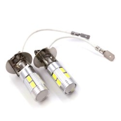 Led λάμπα H3 με 8 led και ένα 3 W μπροστά με προτζέκτορα - 1τμχ. Led λάμπα H3 με 8 led και ένα 3 W μπροστά με προτζέκτορα - 1τμχ.