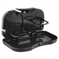 Αναδιπλούμενη ποτηροθήκη πλάτης με τραπεζάκι - μαύρη