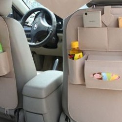 Organizer με θήκη για μπουκάλια και τηλέφωνο - μπεζ Organizer με θήκη για μπουκάλια και τηλέφωνο - μπεζ