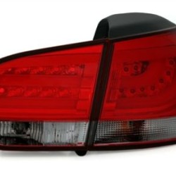 Πίσω φανάρια led για Vw Golf 6 ledbar - φιμέ φλας - σετ 2τμχ.