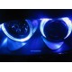 Φανάρια εμπρός angel eyes για Audi A6 (2001-2003) - για εργοστασιακά xenon - chrome , χωρίς λάμπες (D2S/Η7) - σετ 2τμχ.