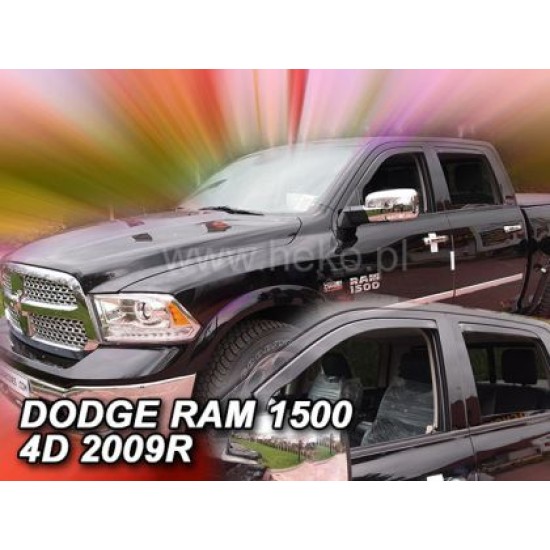 Ανεμοθραύστες για Dodge Ram 1500 (2009-2018) 4 πορτο μήκος των πισινών 68cm- 4 τμχ. εμπρός και πίσω