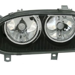 Φανάρια εμπρός για Vw Golf III - μαύρα , με λάμπες (Η1) - σετ 2τμχ.