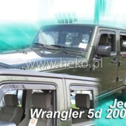 Ανεμοθραύστες για Jeep Wrangler  (2007+) 5 πορτο - 4 τμχ. εμπρός και πίσω