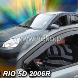 Ανεμοθραύστες για Kia Rio (2005-2011) sedan - 4 τμχ. εμπρός και πίσω