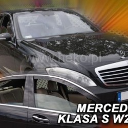 Ανεμοθραύστες για Mercedes S-Class W221  (2005-2013) sedan (κοντό) - 4 τμχ. εμπρός και πίσω