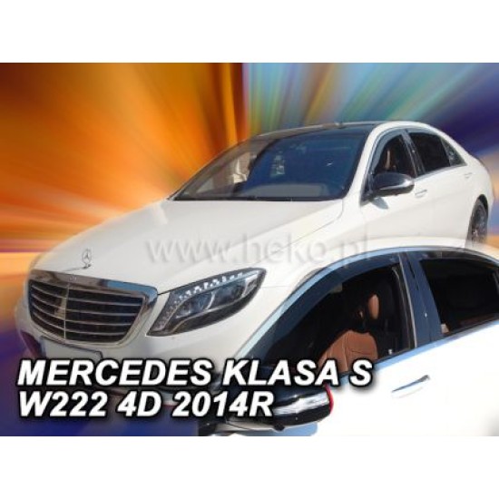 Ανεμοθραύστες για Mercedes S-Class W222  (2013+) sedan long - 4 τμχ. εμπρός και πίσω