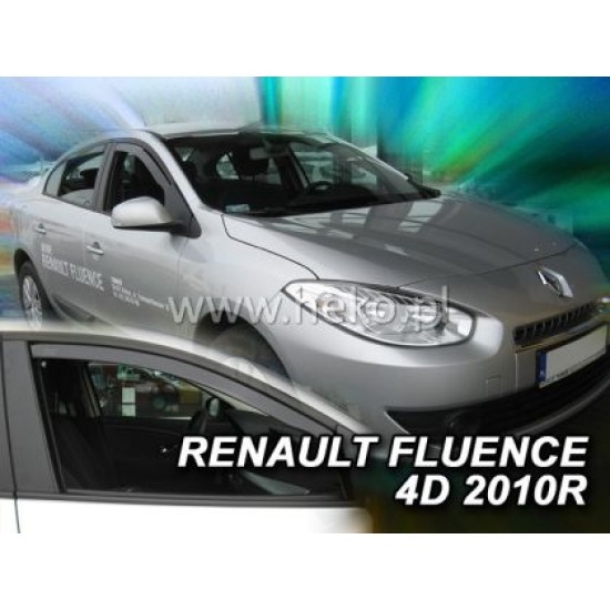 Ανεμοθραύστες για Renault Fluence (2009+) 4 πορτο - 2 τμχ. εμπρός