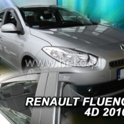 Ανεμοθραύστες για Renault Fluence (2009+) 4 πορτο - 4 τμχ. εμπρός και πίσω Ανεμοθραύστες για Renault Fluence (2009+) 4 πορτο - 4 τμχ. εμπρός και πίσω