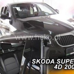 Ανεμοθραύστες για Skoda Superb (2008-2015) sedan - 4 τμχ εμπρός και πίσω