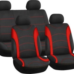 Κάλυμμα καθισμάτων HY -  κόκκινο 8 τμχ. - πολυεστέρα