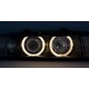 Φανάρια εμπρός angel eyes για Bmw E36 (1991-2000) 2d coupe - μαύρα , με λάμπες (Η7) - σετ 2τμχ.