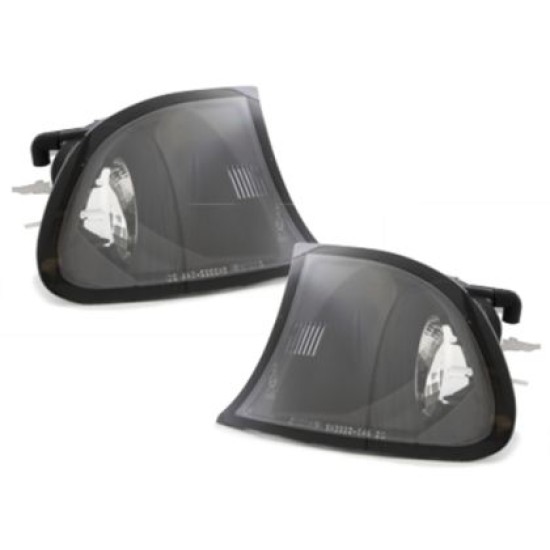 Φλας δίπλα στο φανάρι BMW E46 cabrio  (2001-2003) - μαύρο - σετ 2τμχ.
