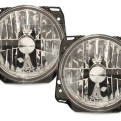 Φανάρια εμπρός για Vw Golf II (1983-1993) - chrome εσωτερικά , με λάμπες (Η1) - σετ 2τμχ.