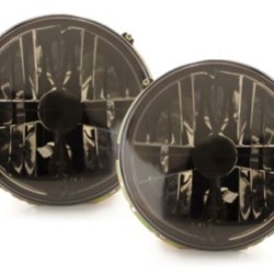 Φανάρια εμπρός με σταυρό για Vw Golf II (1983-1993) - μαύρα chrome εσωτερικά ,  χωρίς  λάμπες (Η 3 ) - σετ 2τμχ.