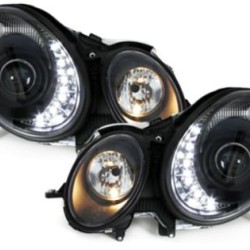 Φανάρια εμπρός led για Mercedes W211 E-Class (2006-2009) , χωρίς λάμπες (Η7) - σετ 2τμχ.