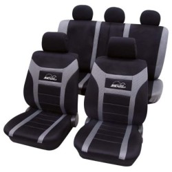 Κάλυμμα καθισμάτων Petex "Super Speed" - μαύρο - γκρι 11 τμχ. - πολυεστέρα Κάλυμμα καθισμάτων Petex "Super Speed" - μαύρο - γκρι 11 τμχ. - πολυεστέρα