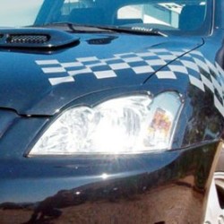 Φρυδάκια φαναριών για  TOYOTA Corolla (2002+) hatchback - μαύρα