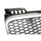 Μάσκα χωρίς σήμα για Audi A4 B7 (2004-2008) - RS LOOK ασημένιο - ματ